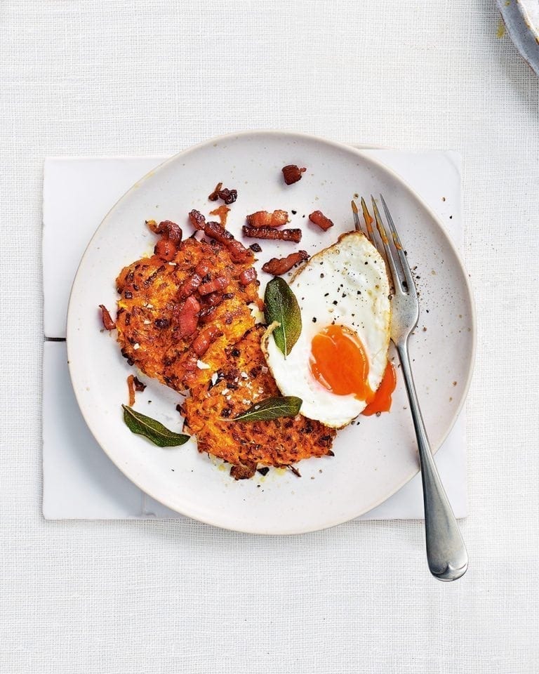 image of Butternut Squash and Sage Fritters recipe by Delicious Magazine