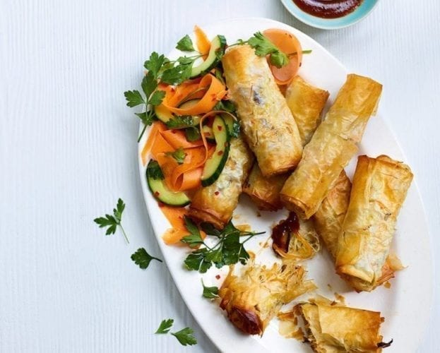 Healthier vegetable spring rolls