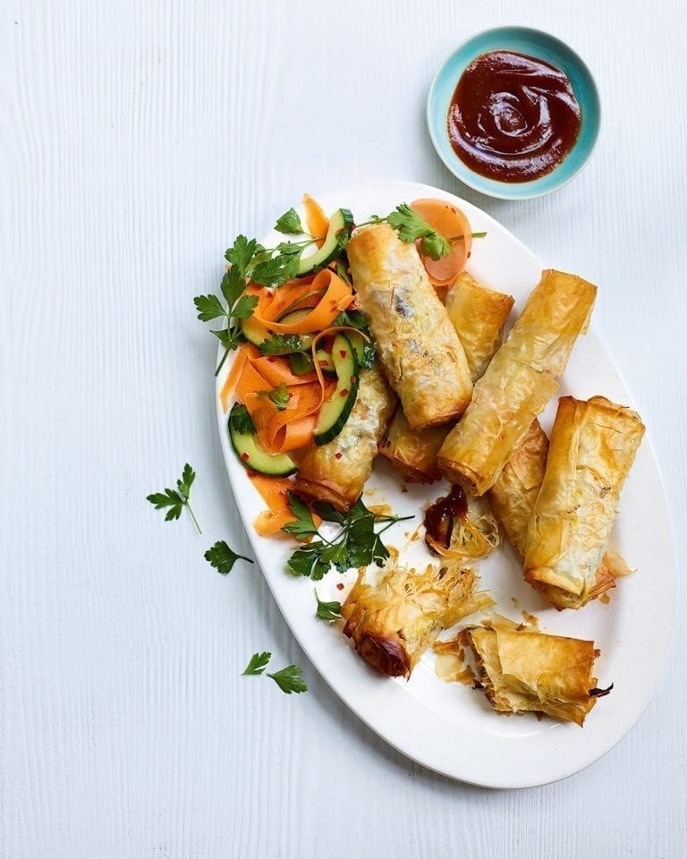 Healthier vegetable spring rolls