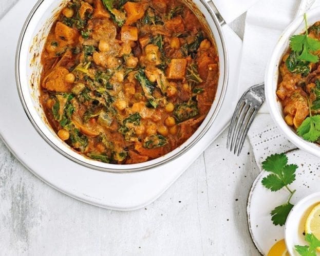 Cauliflower and sweet potato balti
