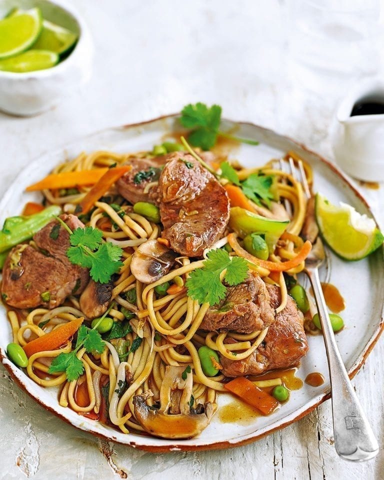 Pork and hoisin stir-fry