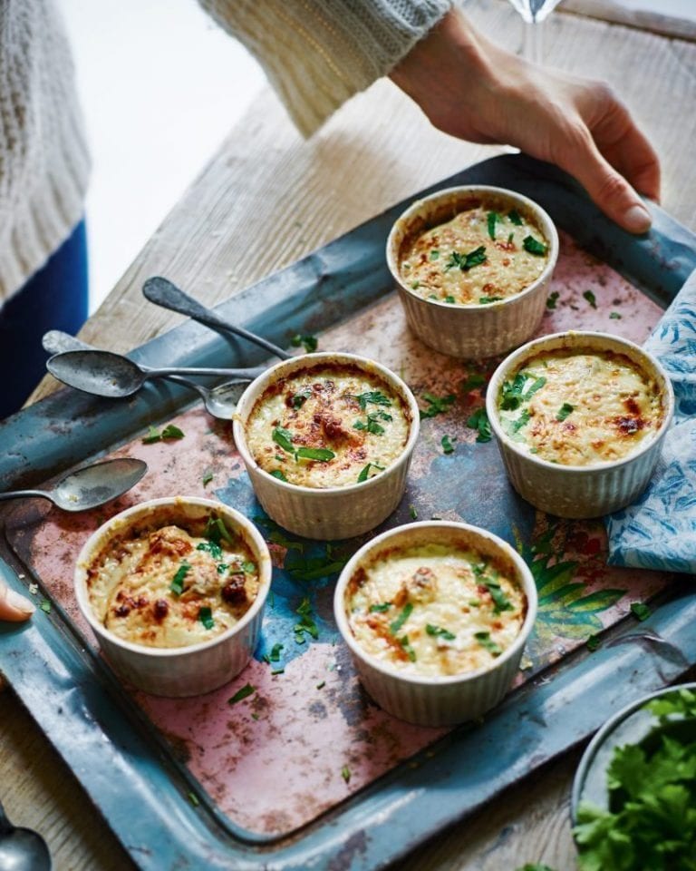 Baked creamy garlic mushrooms