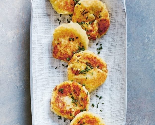Potato dumplings stuffed with curd cheese