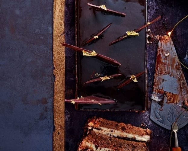 Mocha tiramisu torte