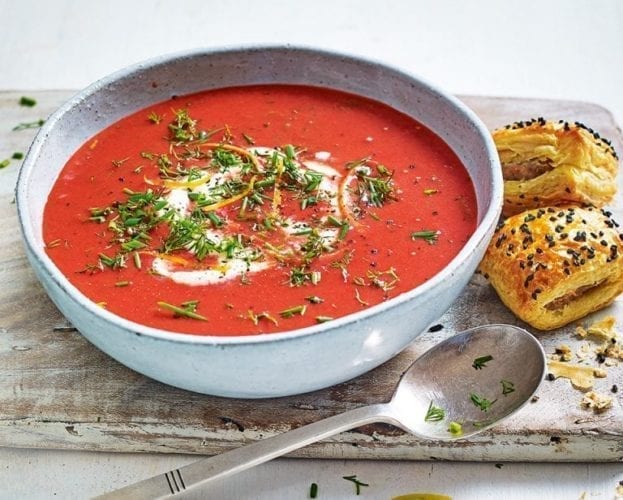 Beetroot and red cabbage soup