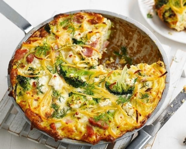 One-pot carbonara pasta bake