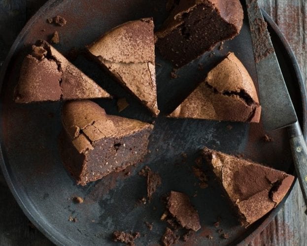 Flourless dark chocolate cake