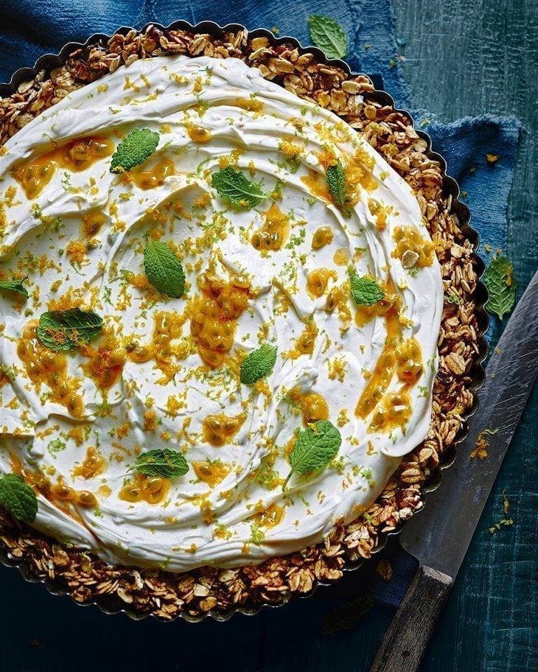 Citrus and passionfruit cheesecake recipe | delicious. magazine