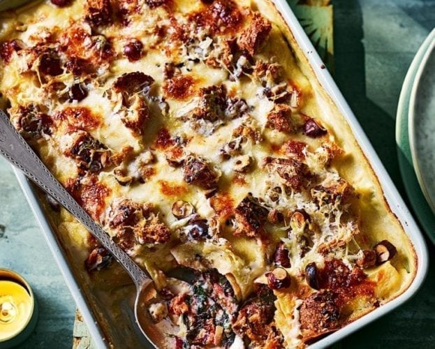 Squash, chard and hazelnut cannelloni
