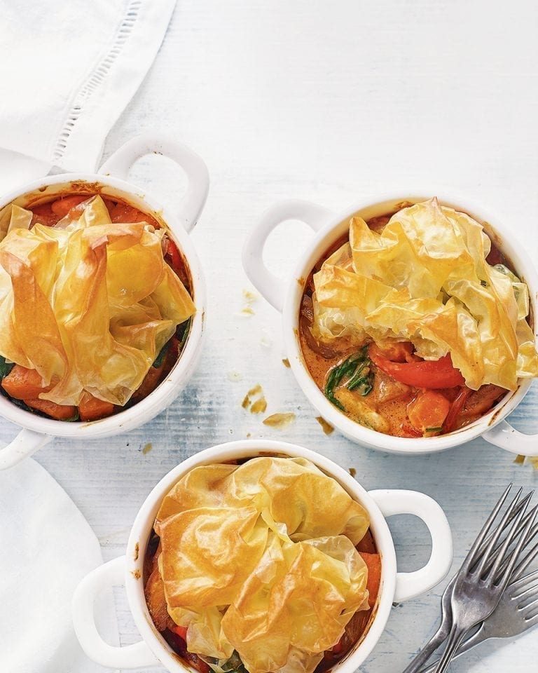 Chicken pot pies recipe delicious. magazine