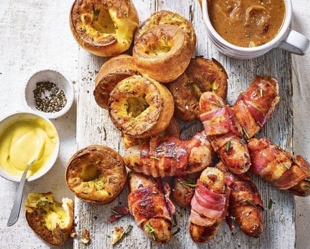 Classic yorkshires with onion gravy and sausages