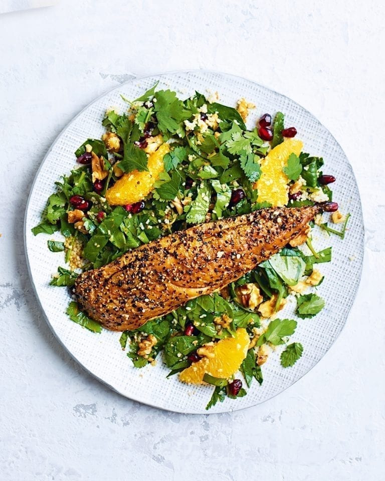 Persian-style herby citrus mackerel salad