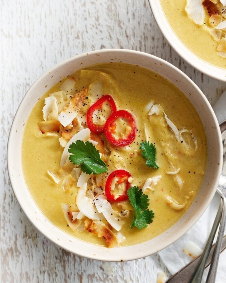 Thai-spiced chicken and leek soup