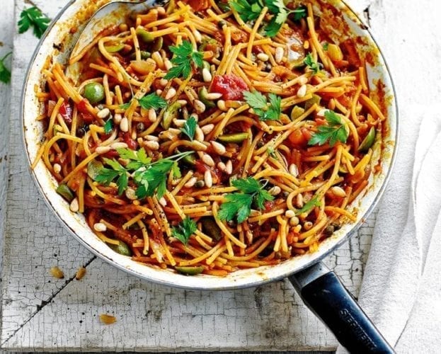 One-pot pork, tomato and courgette rice