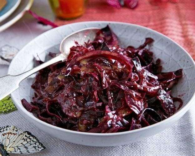 Freezable Riesling-braised red cabbage