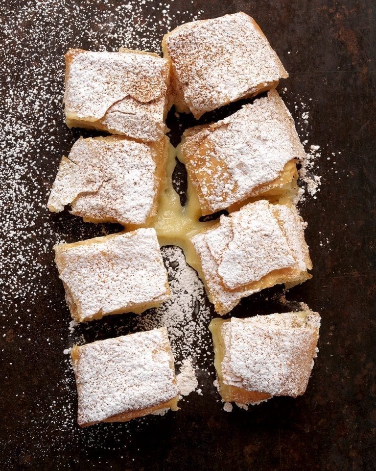 Sweet bougatsa with homemade ‘Milko’