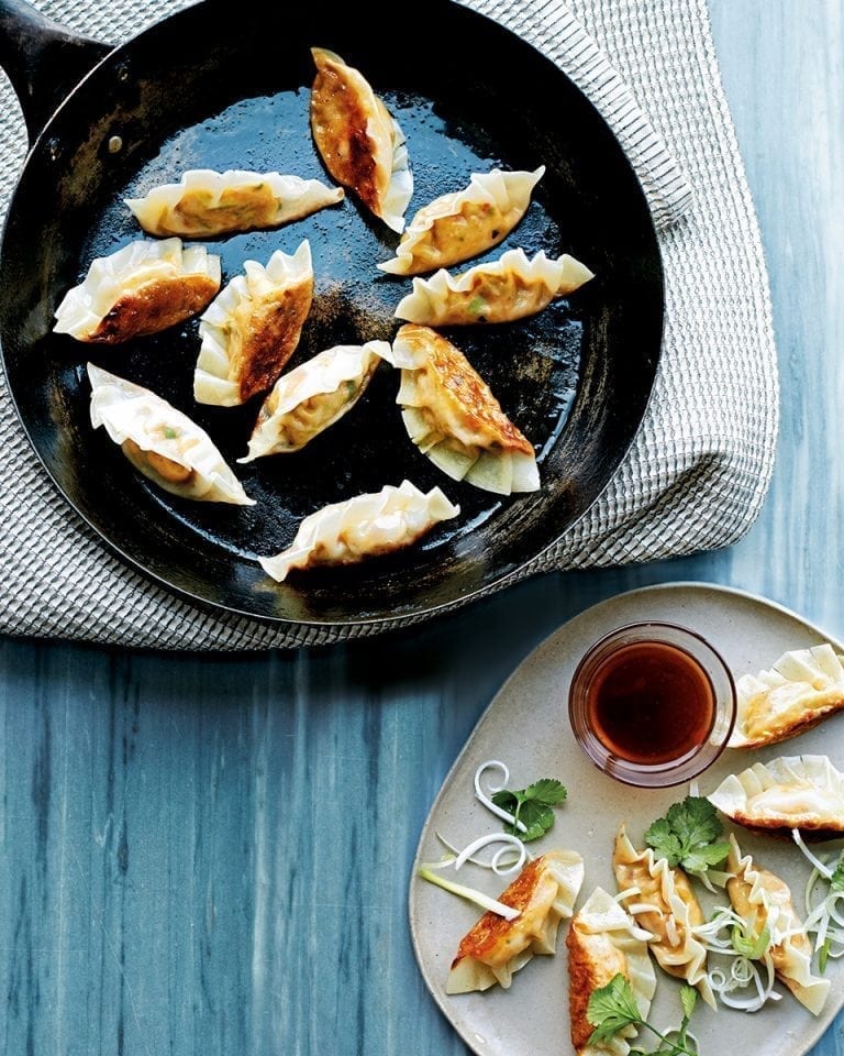Cashew and smoked tofu potsticker gyoza recipe | delicious. magazine