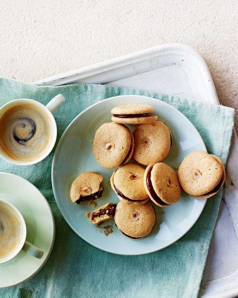 Hazelnut macaroon and chocolate fancies