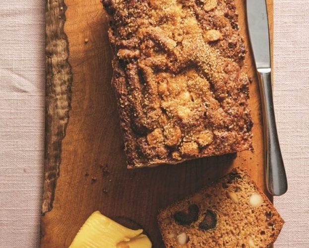 Medjool date, honey and macadamia breakfast loaf