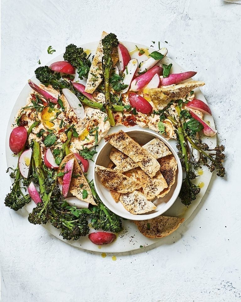 Dip and salad sharing platter recipe delicious. magazine