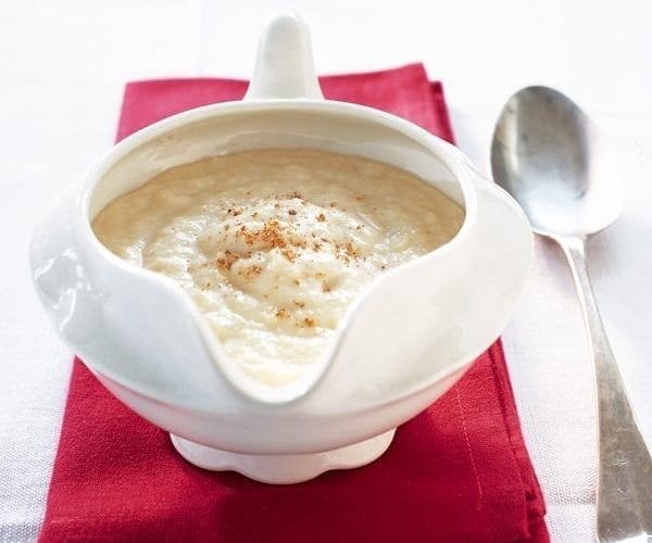 Bread sauce in a white jug