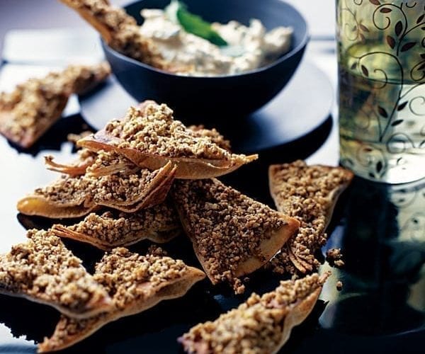 Crispy dukka flatbreads