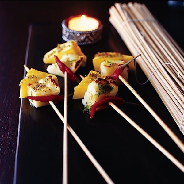 Pineapple and halloumi sticks