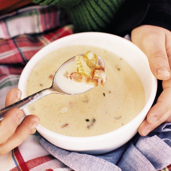 Bacon, potato and sweetcorn soup