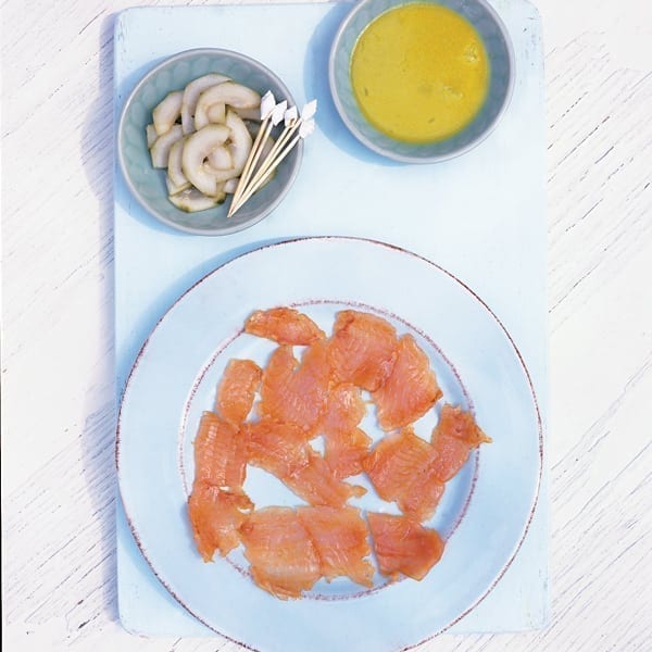 Lime-cured sea trout with wasabi dressing