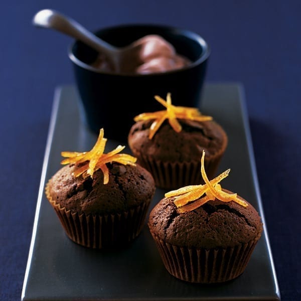 Chocolate orange cupcakes with cheesecake cream