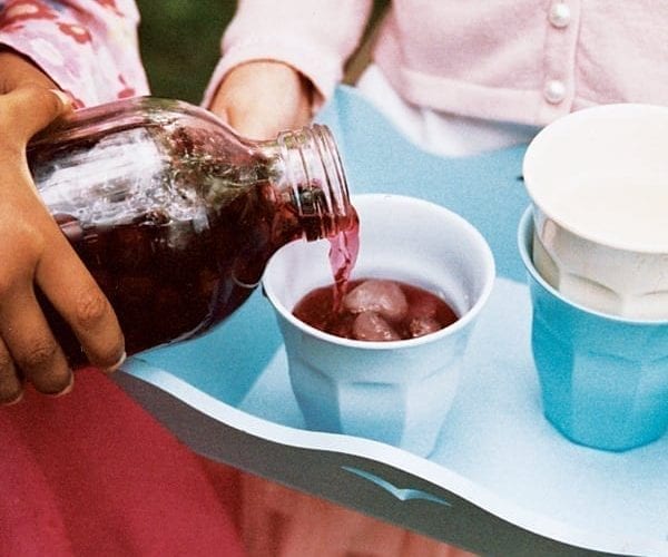 Fresh raspberry lemonade