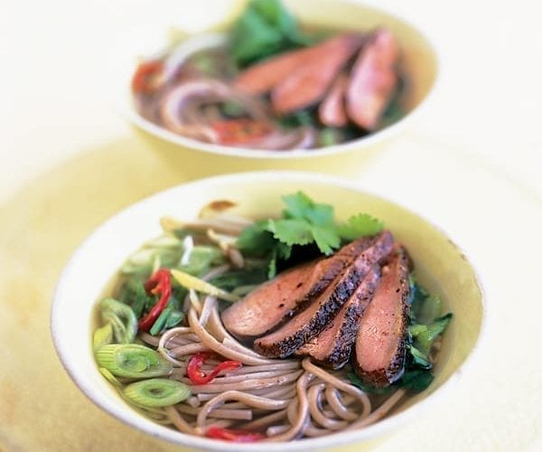 Five-spice duck and ginger noodle soup