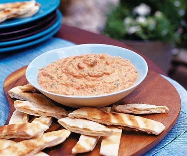 Red pepper and aubergine dip