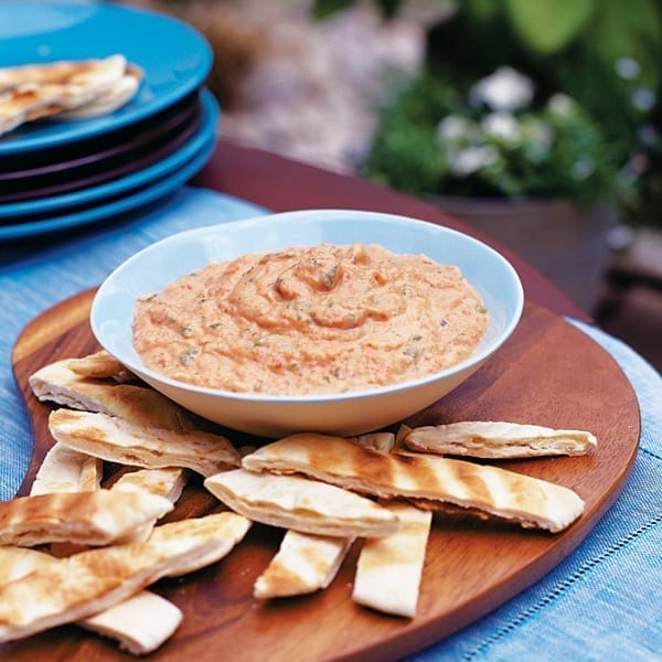 Red pepper and aubergine dip