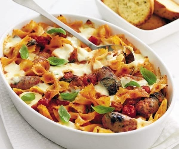 sausage and vegetable pasta bake
