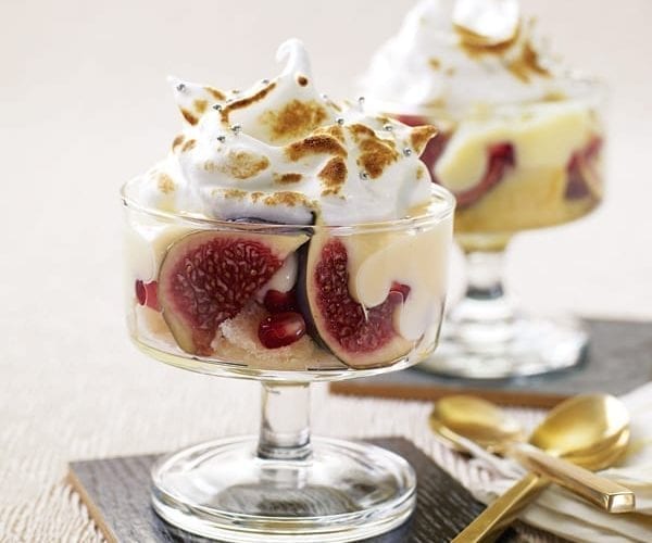 Fig and marsala trifle with toasted meringue