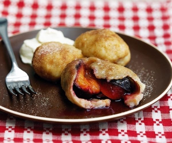 Plum dumplings with quark