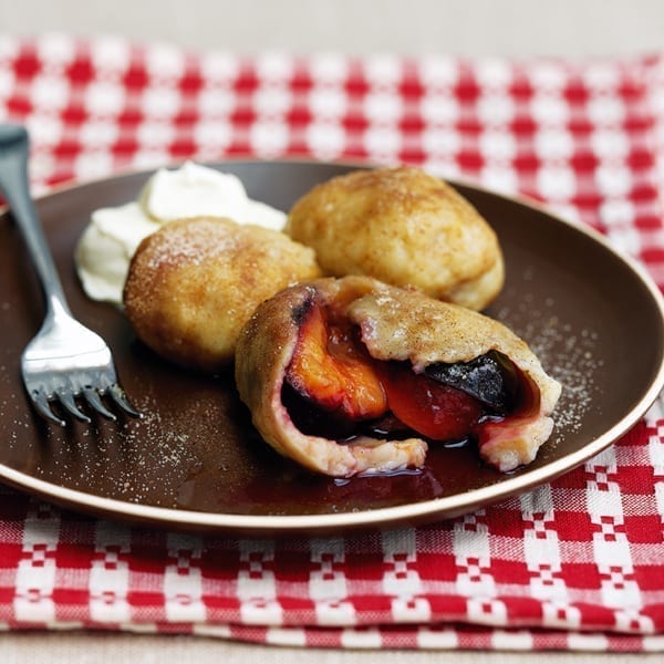 Plum dumplings with quark