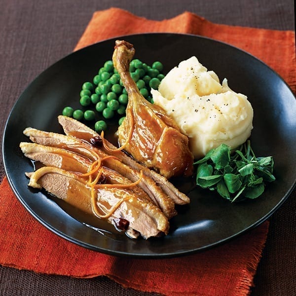 Roast duck with star anise and orange sauce