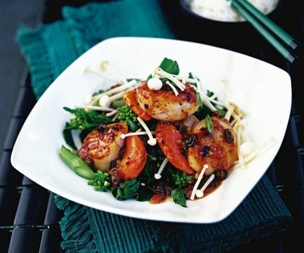 scallops in black bean sauce