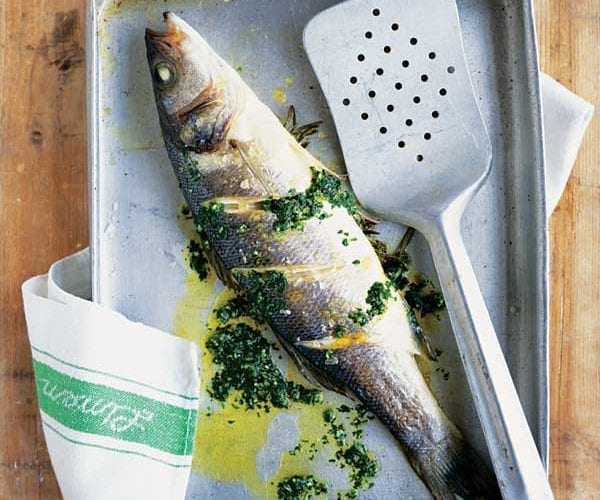 grilled sea bass