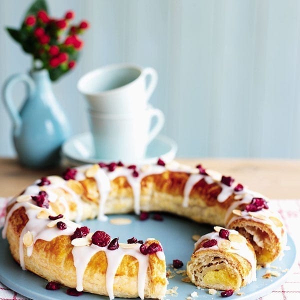 Almond and apricot Danish pastry