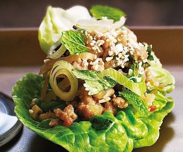 Pork laab (larb) in gem cups