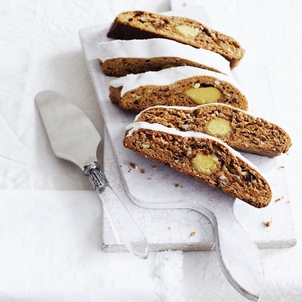 Sour cherry and marzipan stollen
