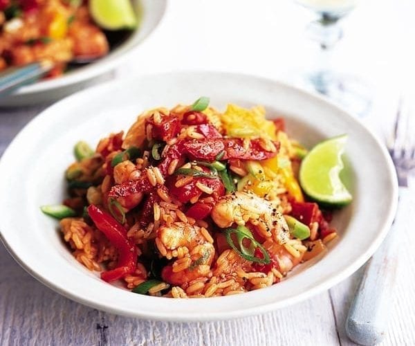 Prawn and chorizo jambalaya