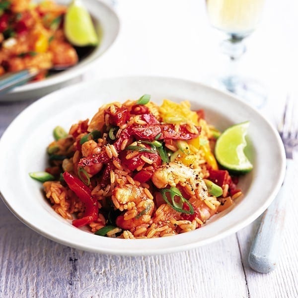 Prawn and chorizo jambalaya