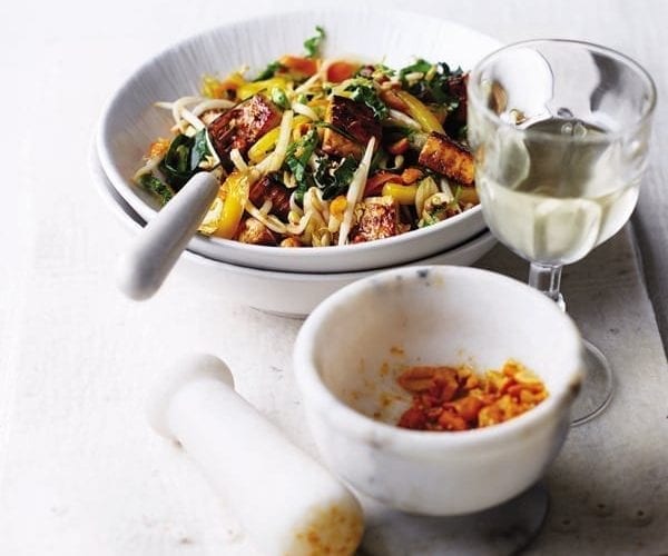 Thai-style tofu and peanut salad