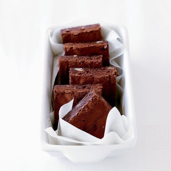 Triple-chocolate brownies