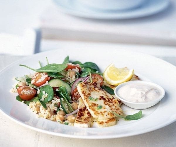 halloumi and bulgur salad