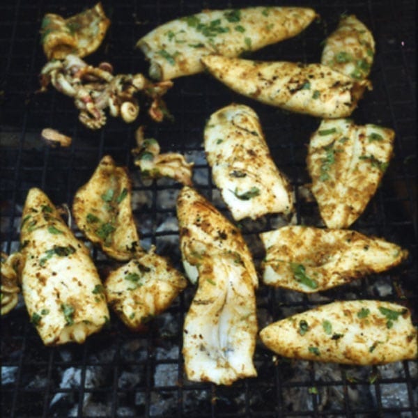 Grilled squid with cumin